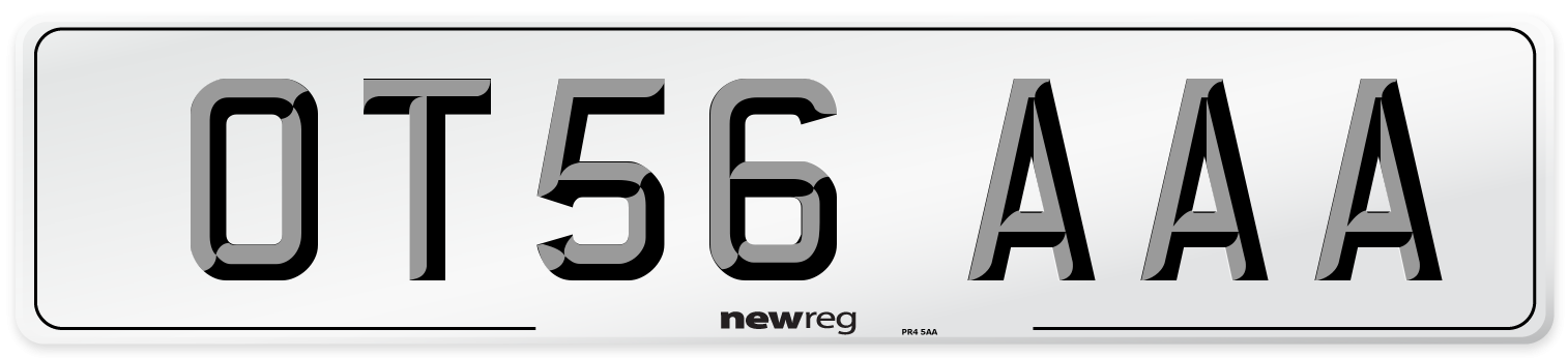 OT56 AAA Number Plate from New Reg